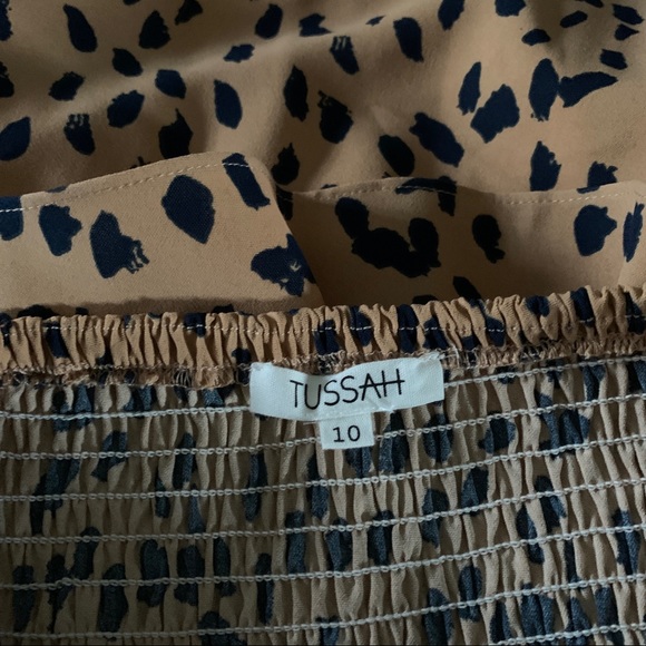 TUSSAH Women’s Sharni Animal Print Midi Dress Size 10 - Picture 14 of 15